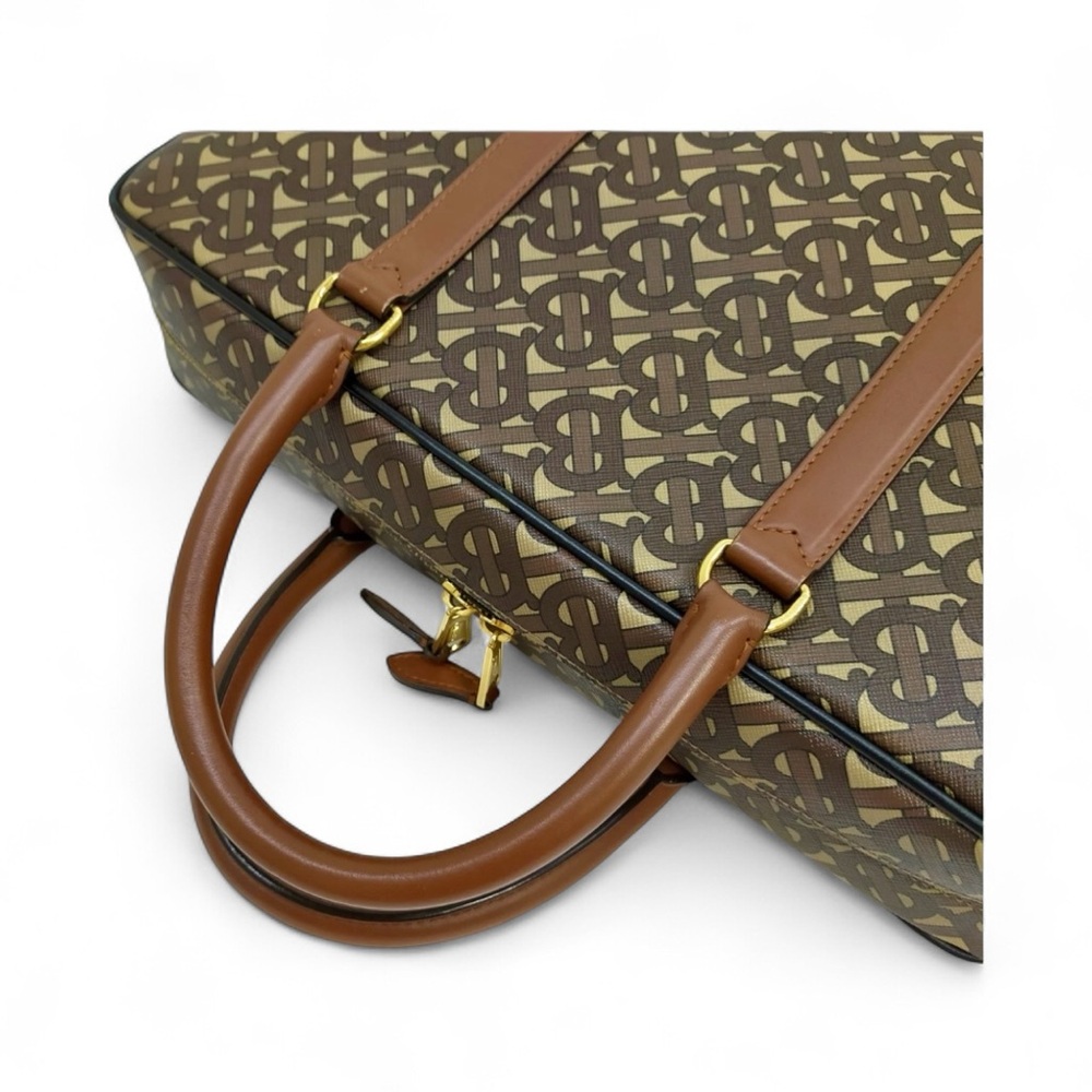 Burberry TB Monogram Laptop Business Briefcase Bag - Picture 2 of 8